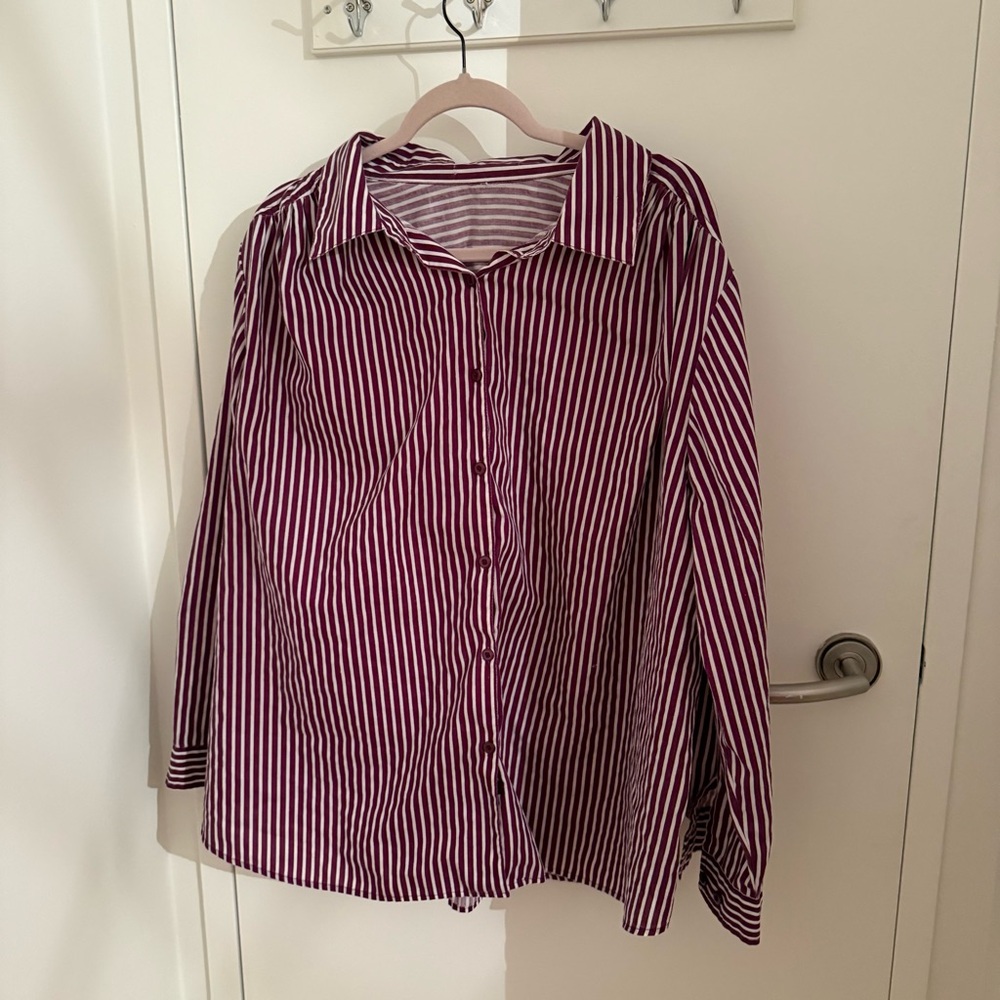 Striped Button-Up Shirt
